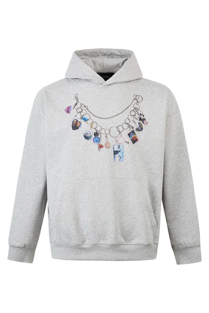 HS10033 Oversized hoodie/ Memories pendant