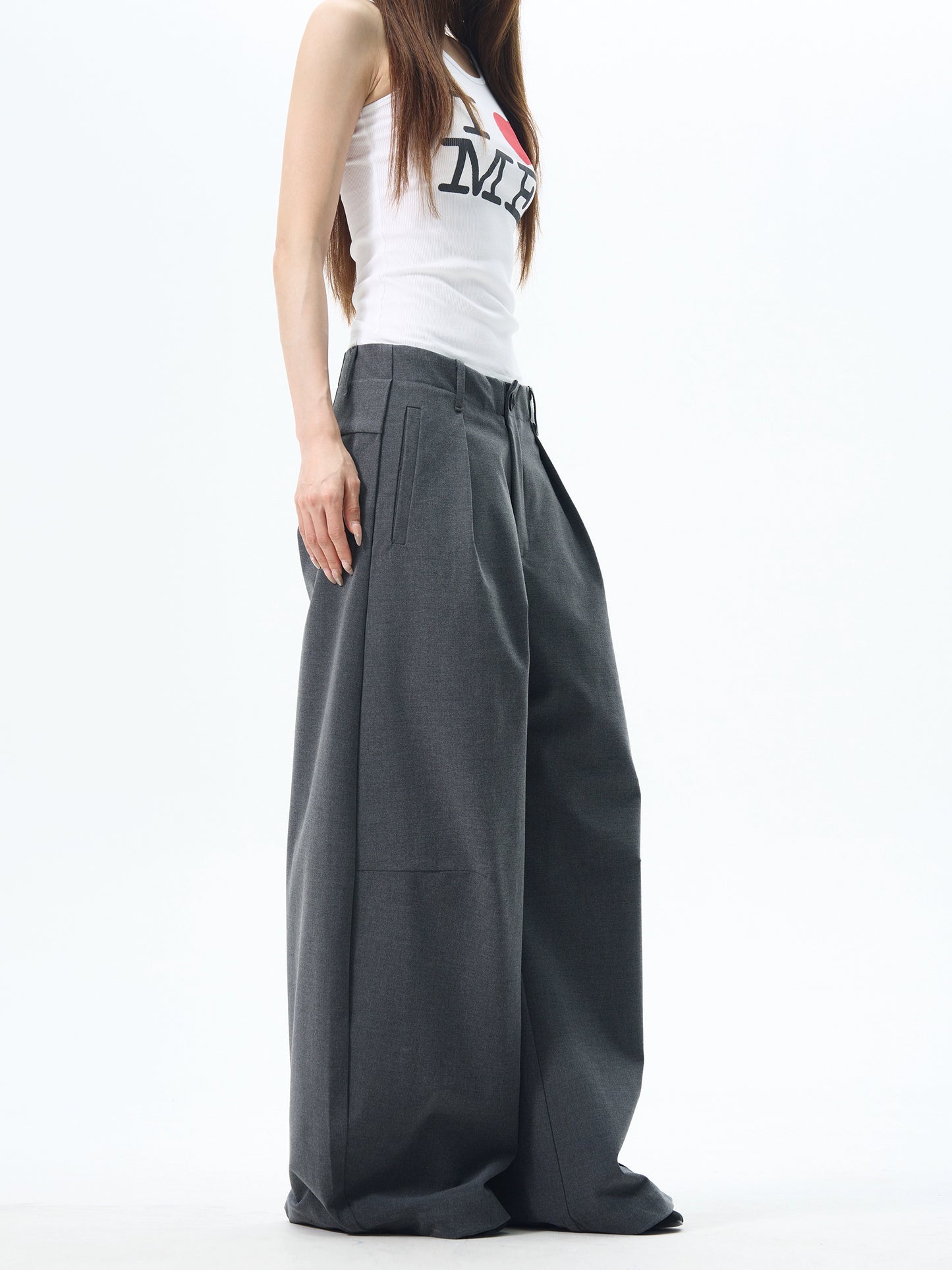 TJ10125 Pleated Scimitar Pants