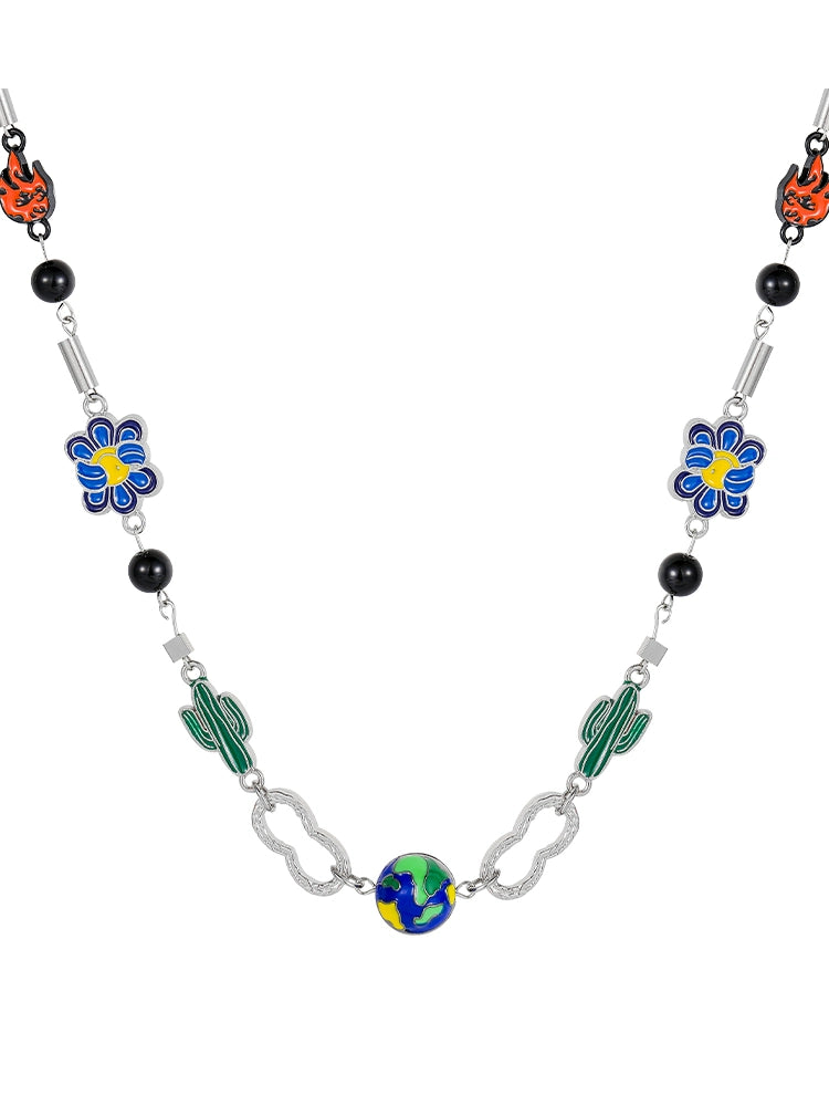 CN1013 Necklace/ Cactus Planet