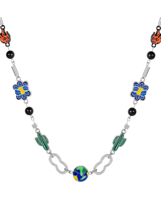 CN1013 Necklace/ Cactus Planet