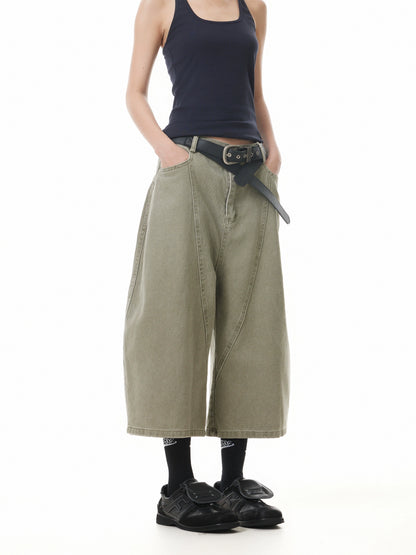 TJ10123 Deconstructed Scimitar Cropped Shorts