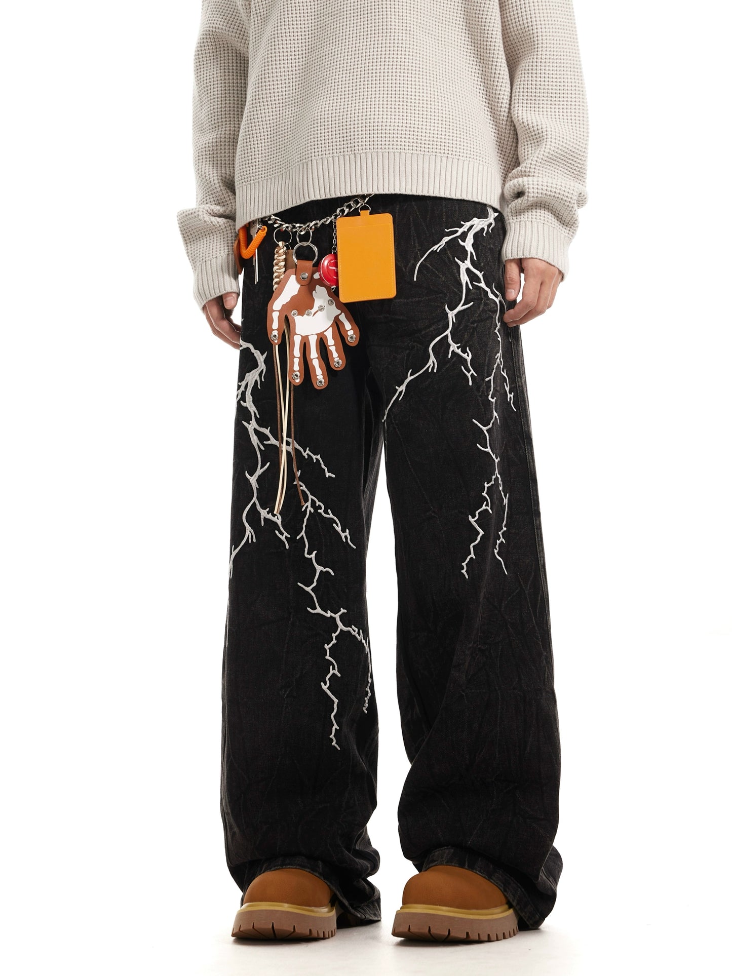 TJ10053 Baggy Jeans/ Lightning