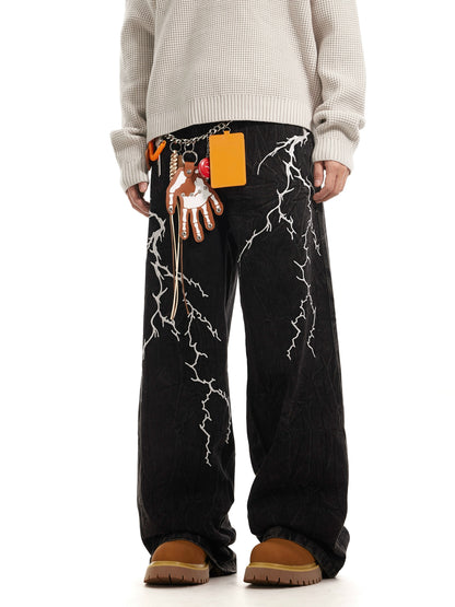TJ10053 Baggy Jeans/ Lightning