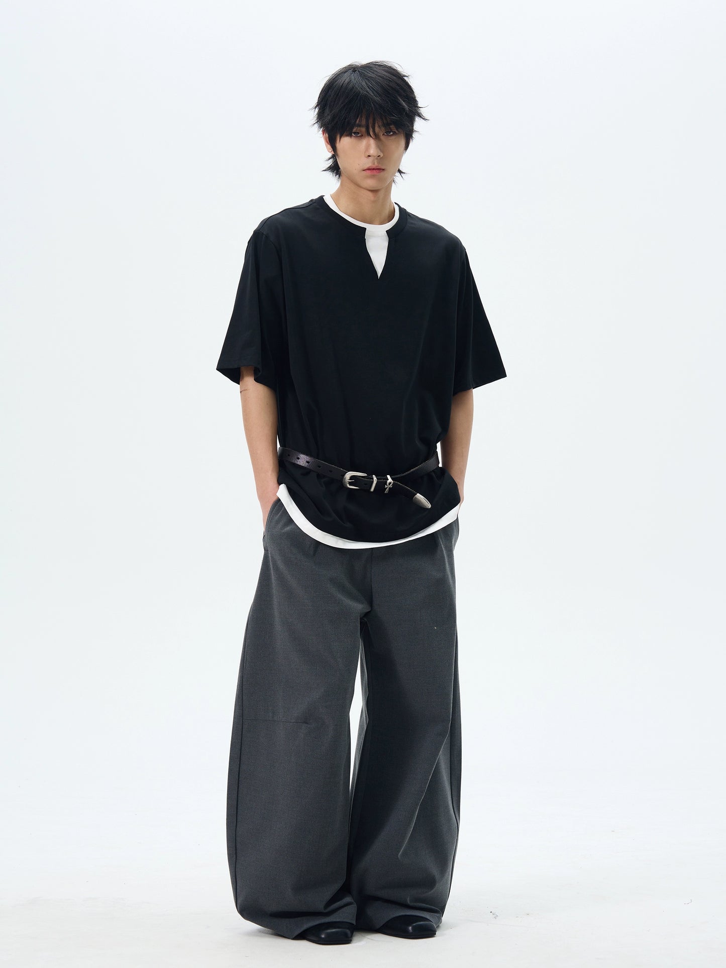 TJ10125 Pleated Scimitar Pants