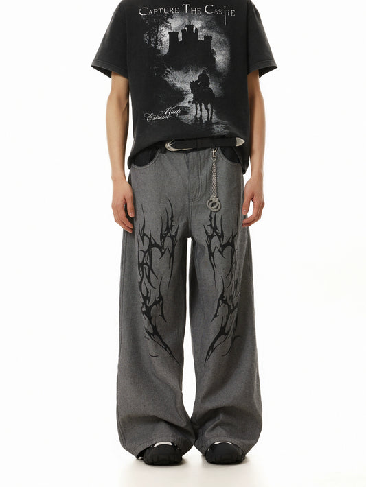 TJ10113 Baggy Grim Crest Trousers