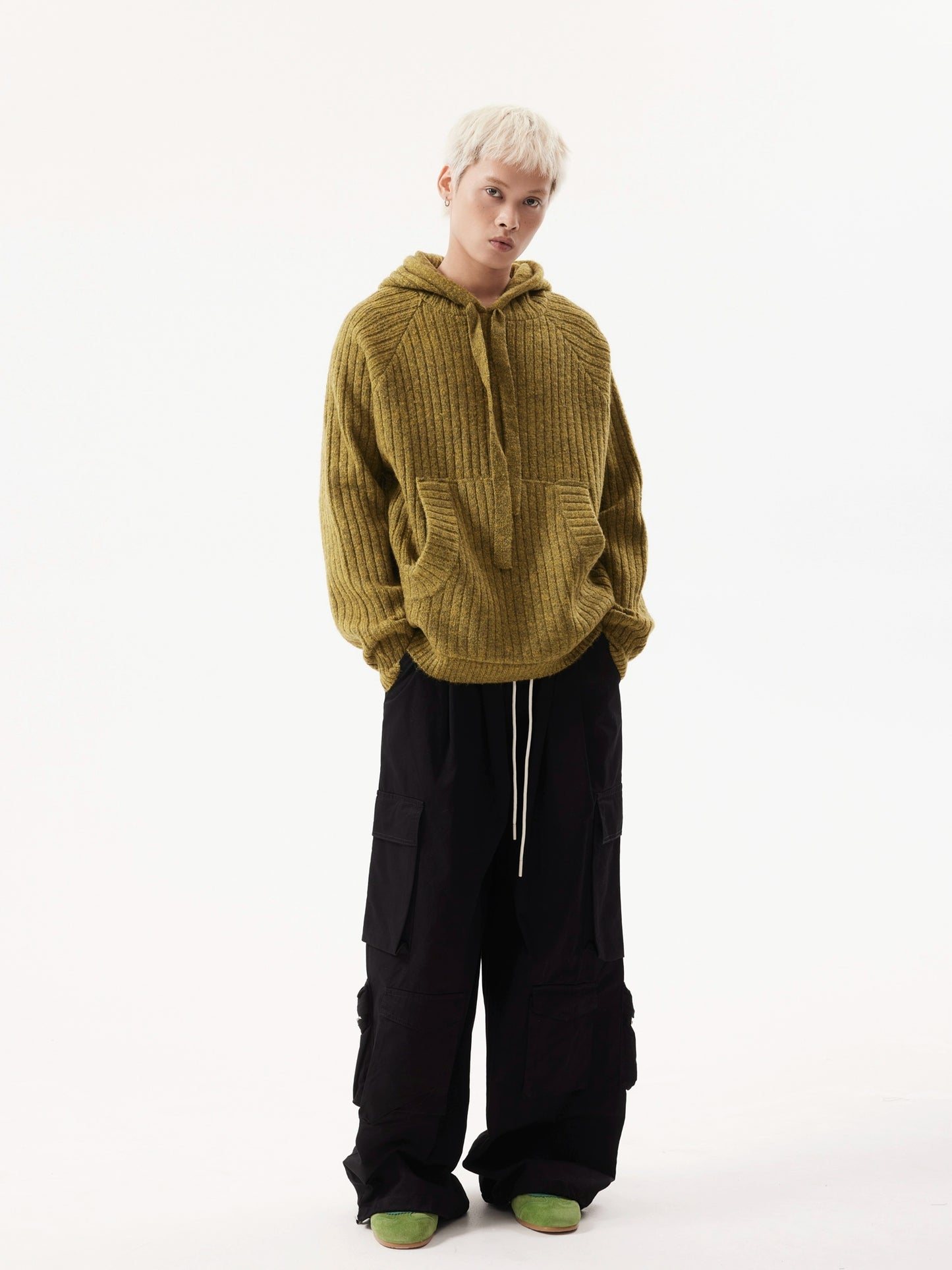 TJ10131 Multi-Pocket Wide-Leg Cargo Pants