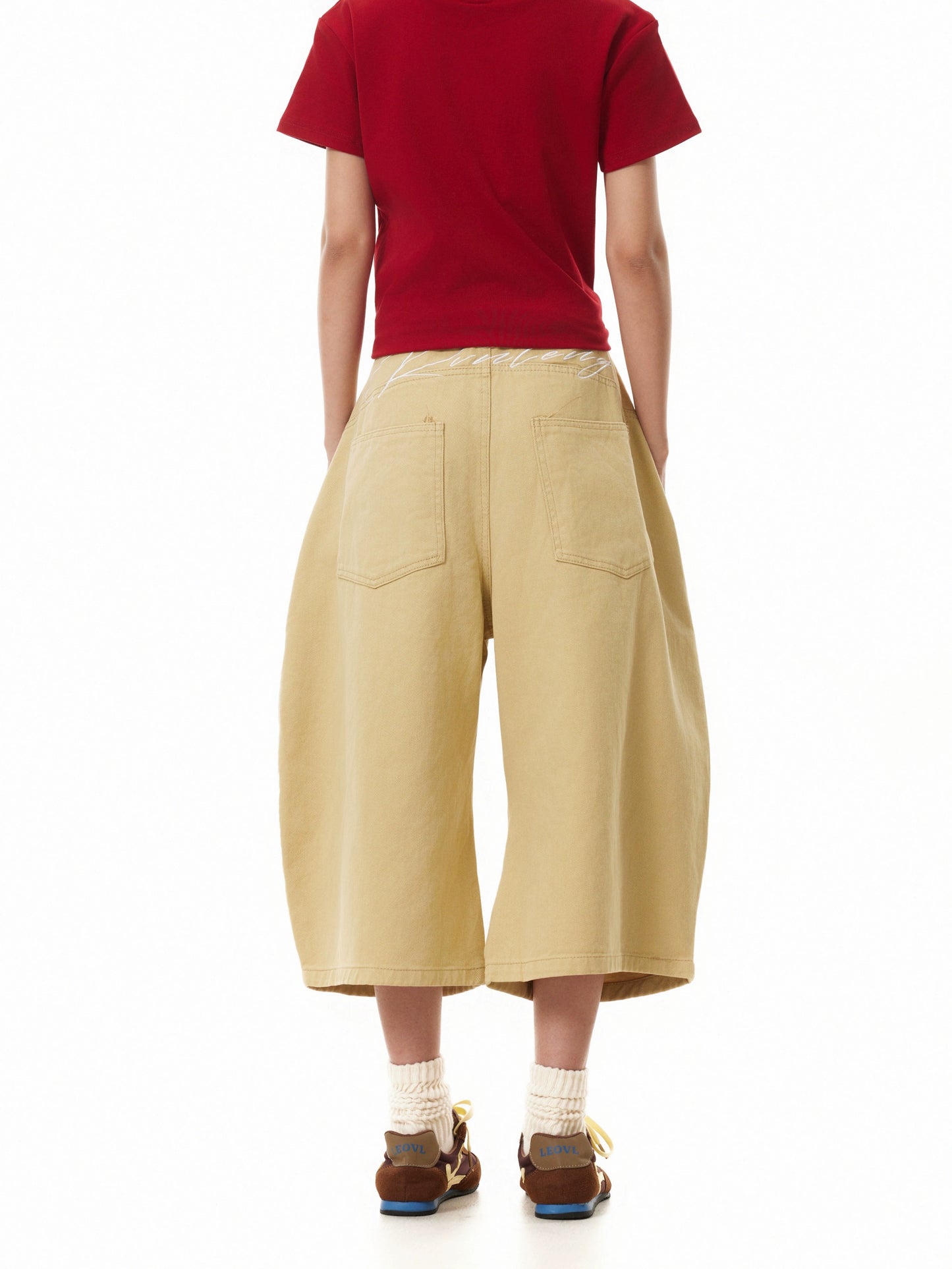 TJ10123 Deconstructed Scimitar Cropped Shorts