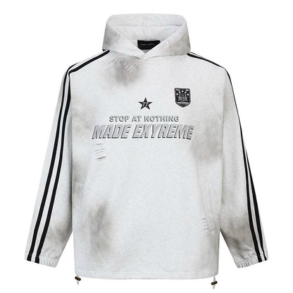 HS10032 Oversized hoodie/ Stripes Jersey Stars