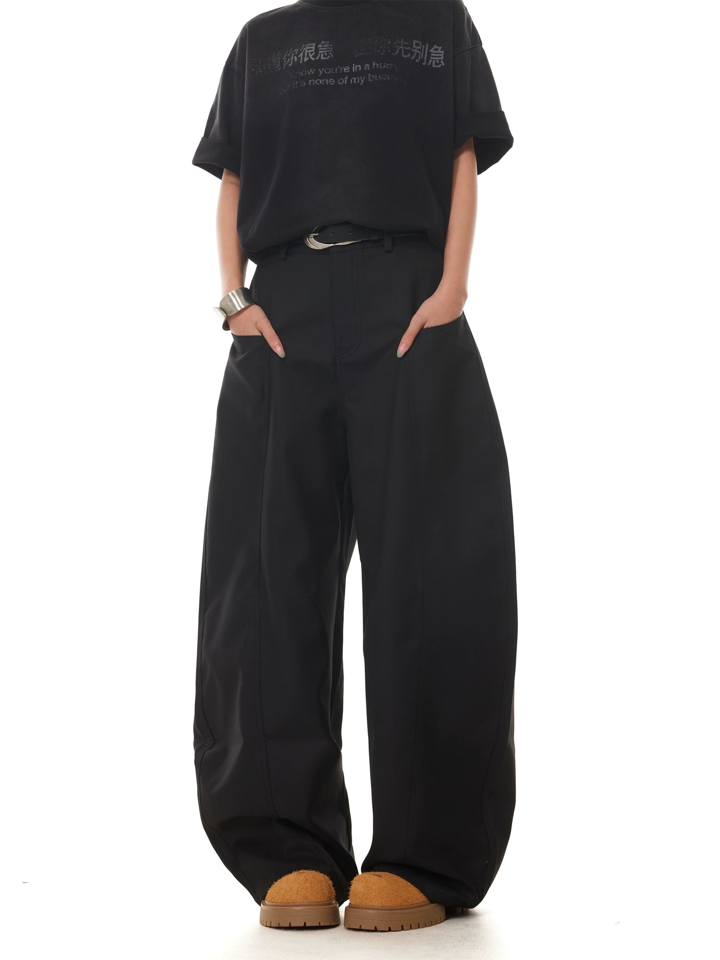 TJ10130 Haute Couture Baggy Wide-Leg Trousers