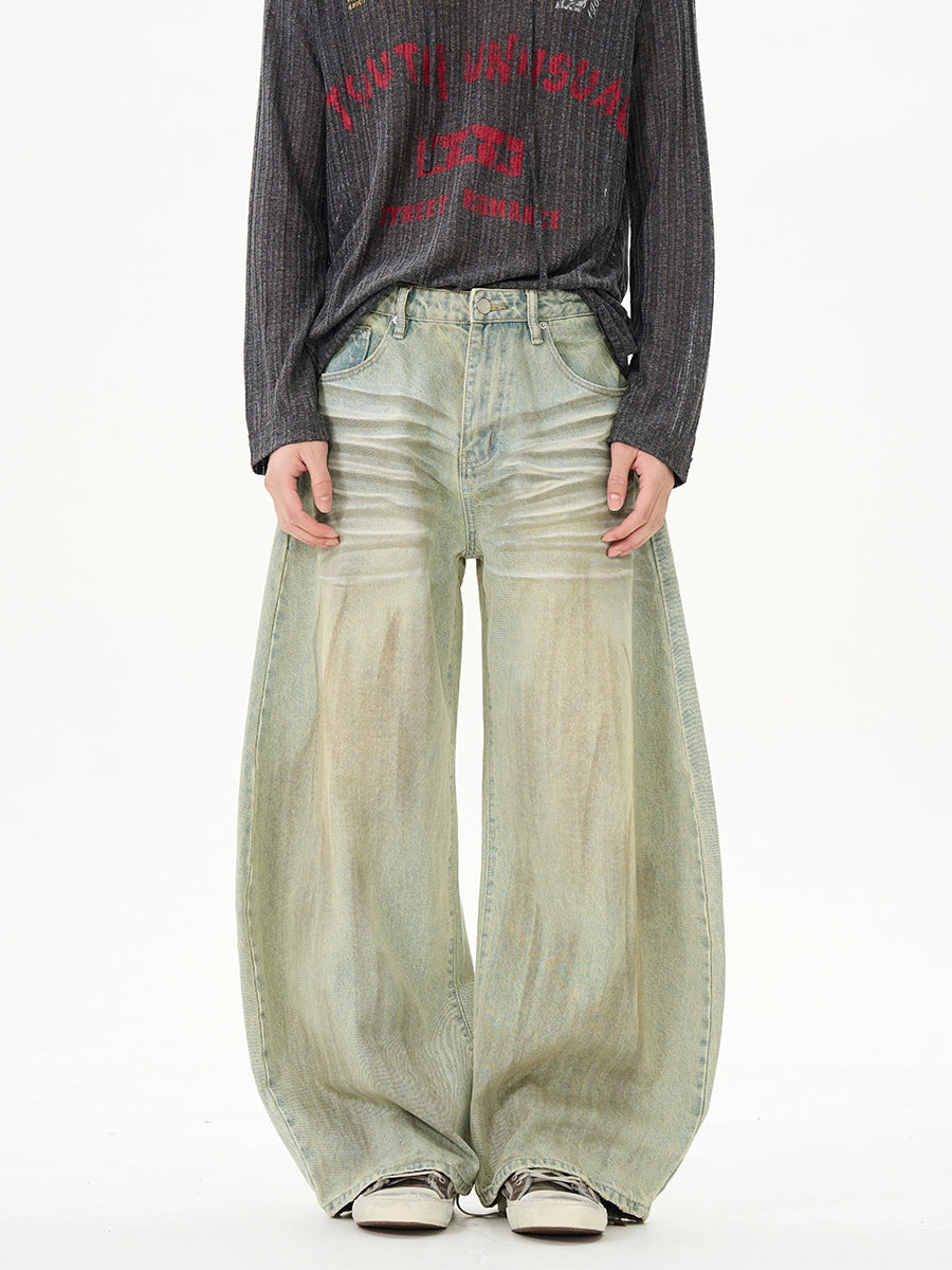TJ10066 Baggy Dirty Washed Jeans