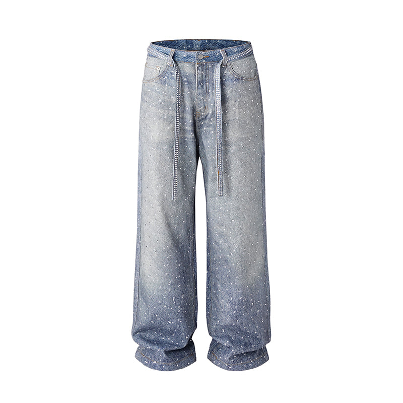 TJ10104 Baggy Starry Diamond Jeans