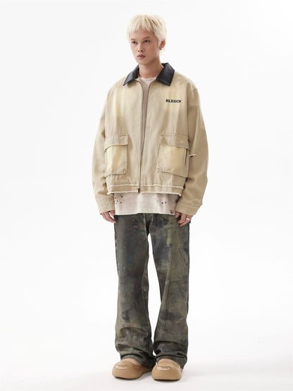 TJ10122 Faded Camouflage Bootcut Jeans
