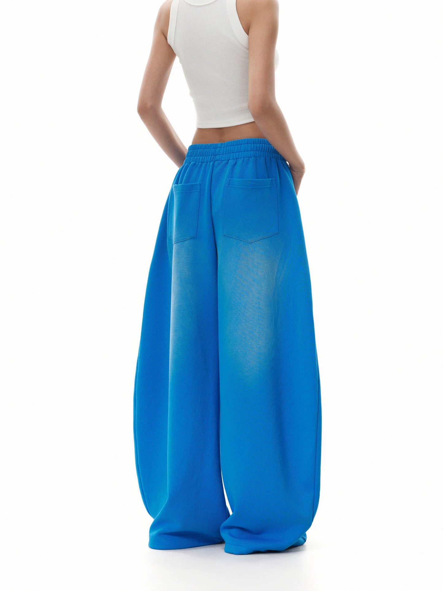 TJ10148 Baggy Gradient Blue Sweatpants