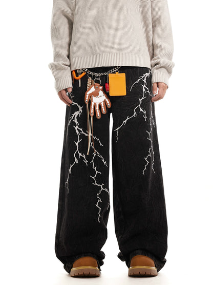 TJ10053 Baggy Jeans/ Lightning