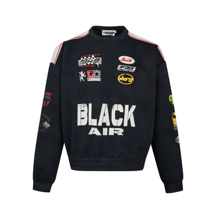 HS10030 Oversized sweater/ Faded Racing Theme