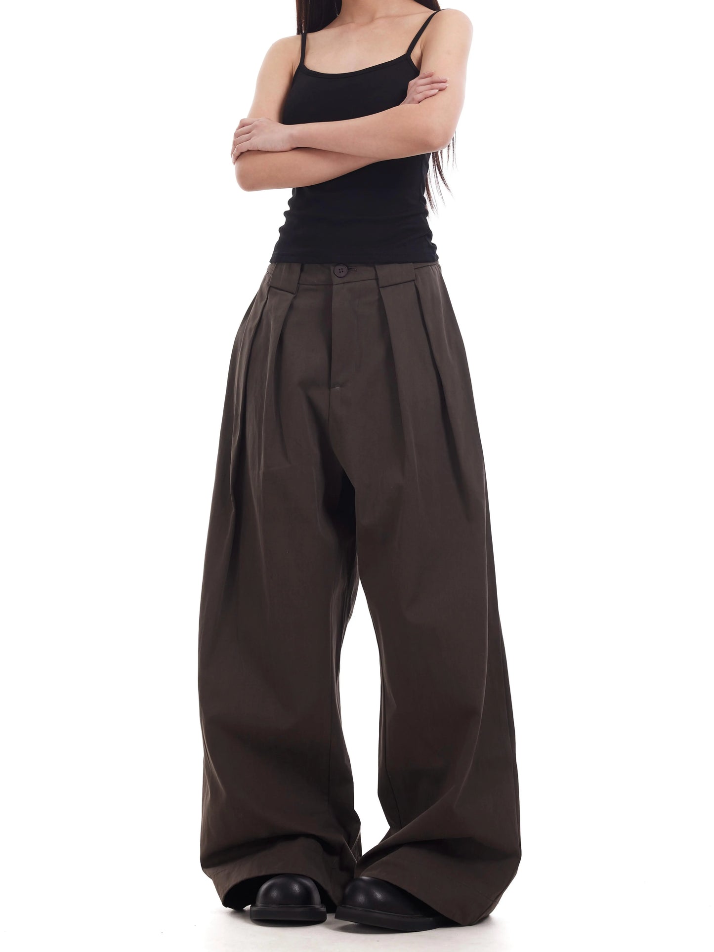 TJ10129 Looseleaf Double Pleated Scimitar Trousers