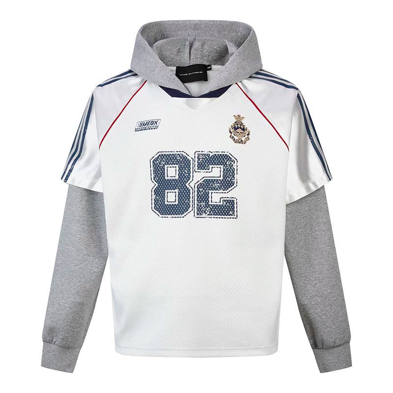 HS10031 Oversized hoodie/ Jersey Hybrid