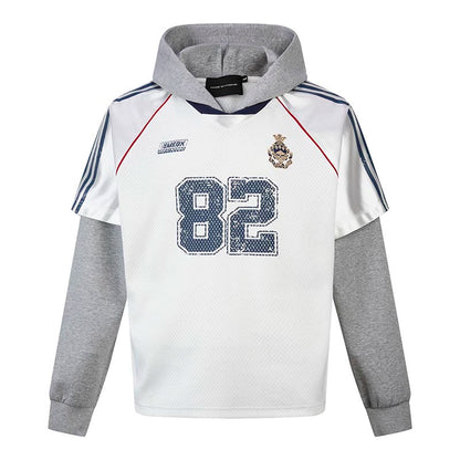 HS10031 Oversized hoodie/ Jersey Hybrid