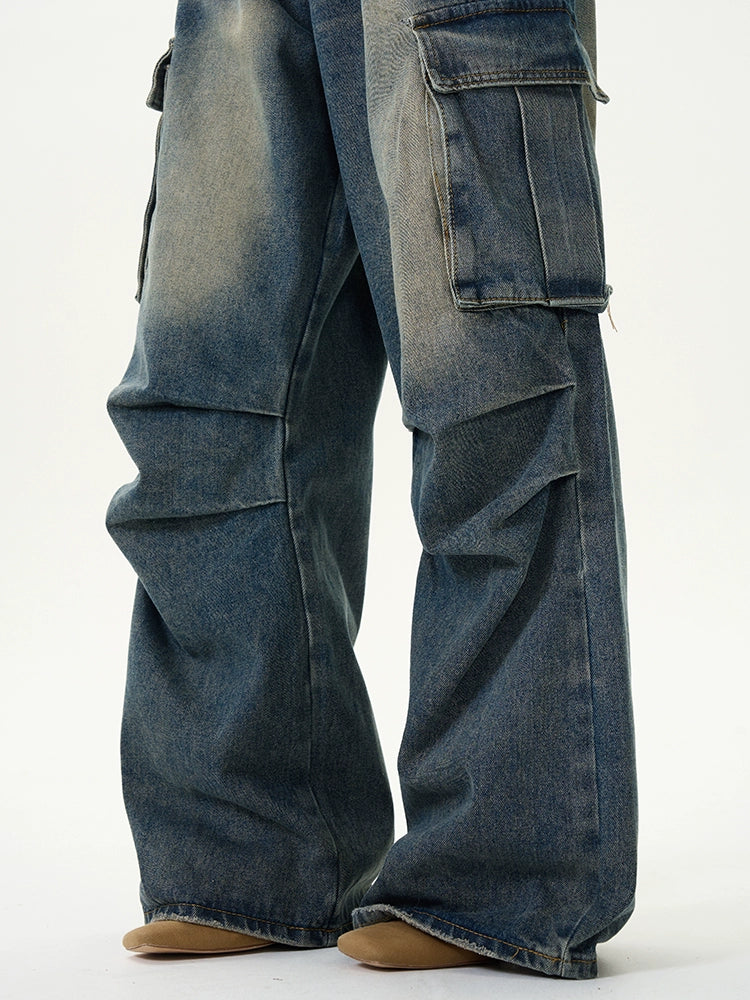 TJ10049 Baggy Cargo Jeans/ Vintage Drift