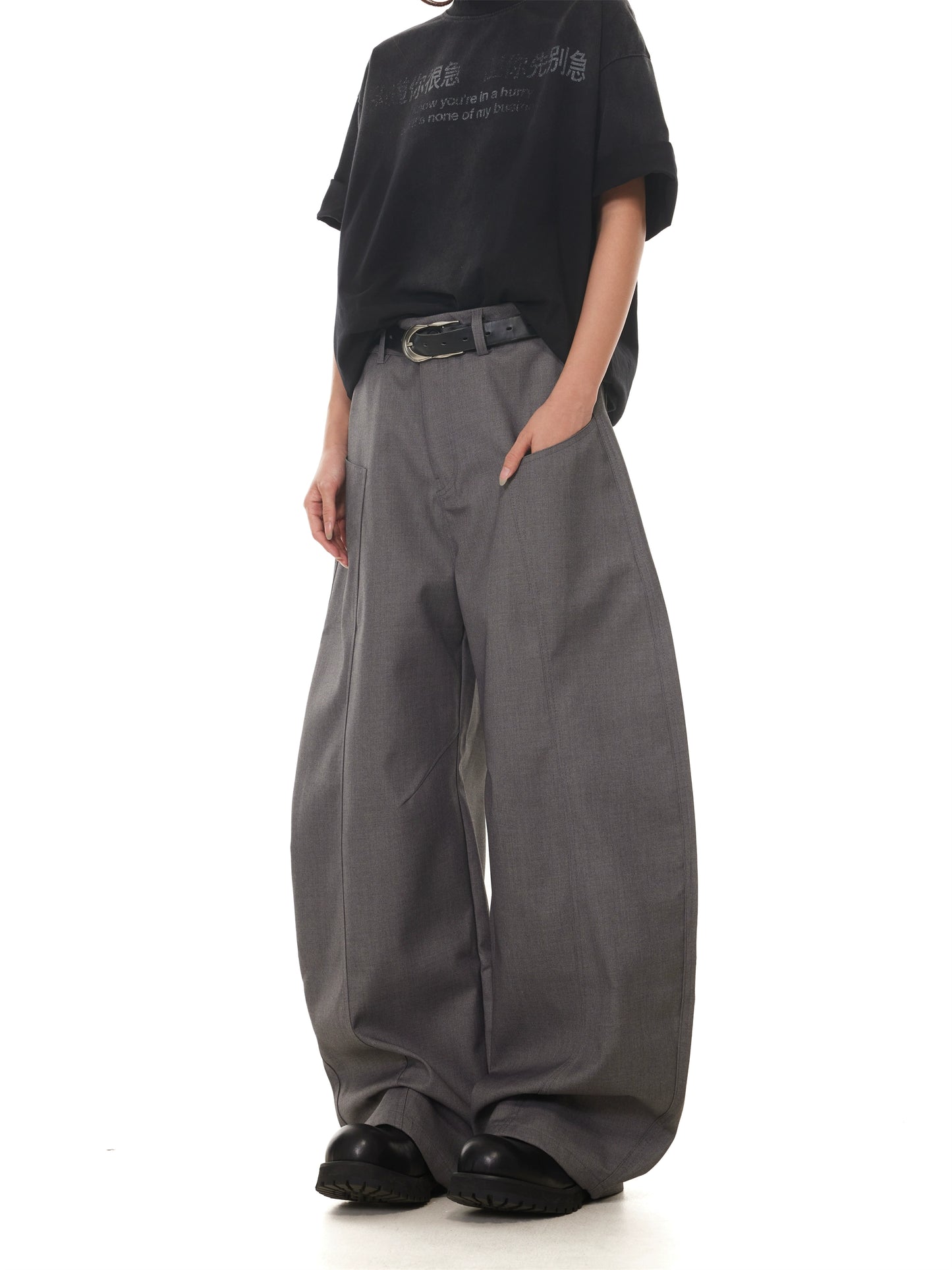 TJ10130 Haute Couture Baggy Wide-Leg Trousers