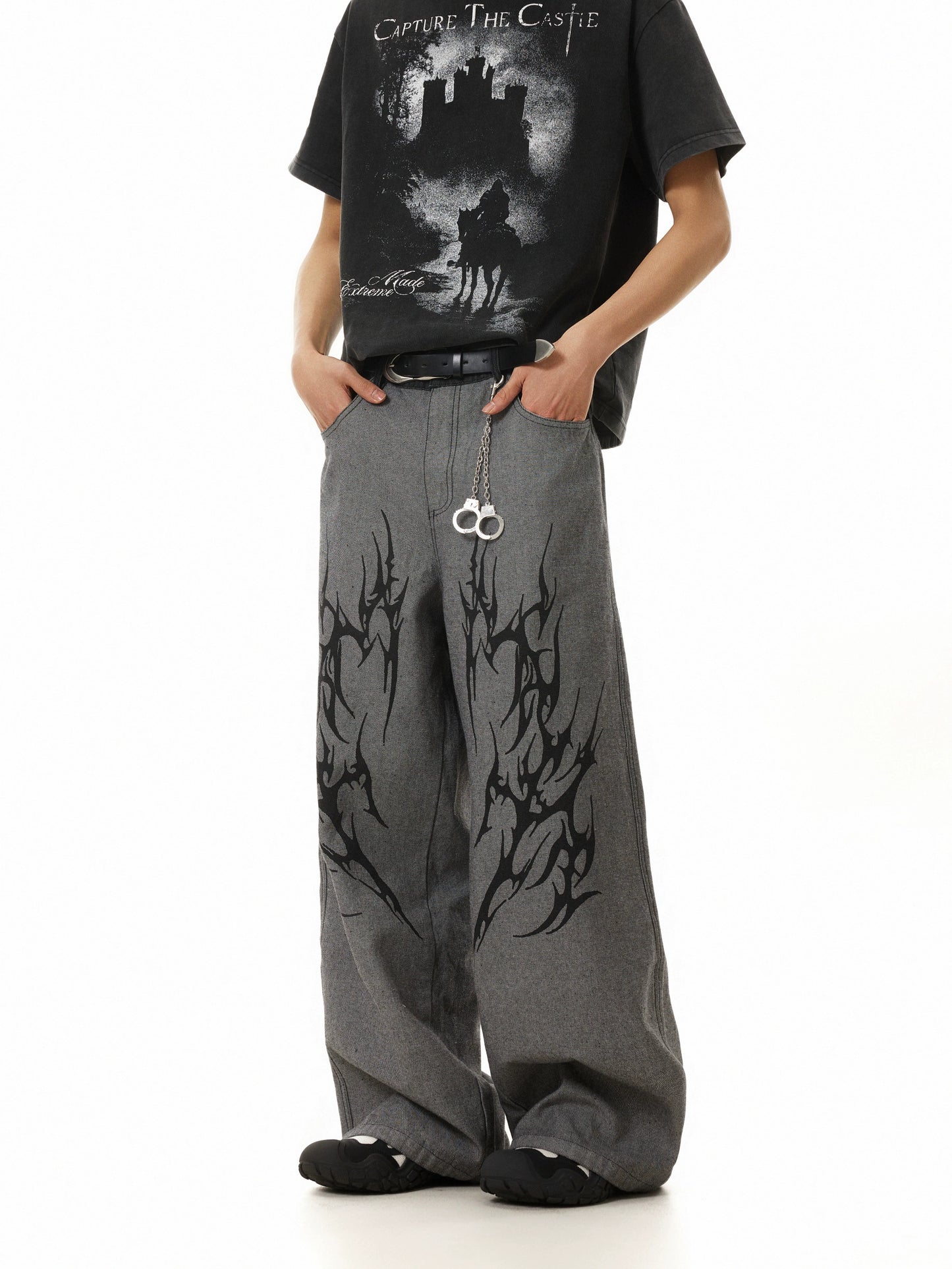 TJ10113 Baggy Grim Crest Trousers