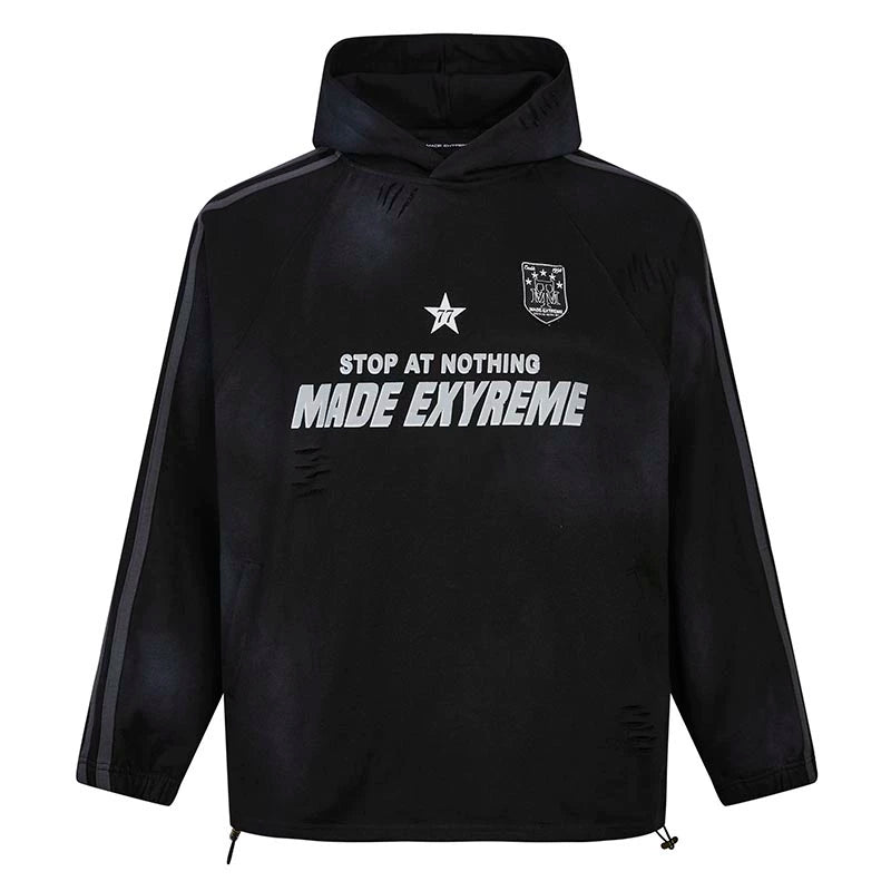 HS10032 Oversized hoodie/ Stripes Jersey Stars