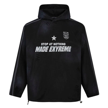 HS10032 Oversized hoodie/ Stripes Jersey Stars