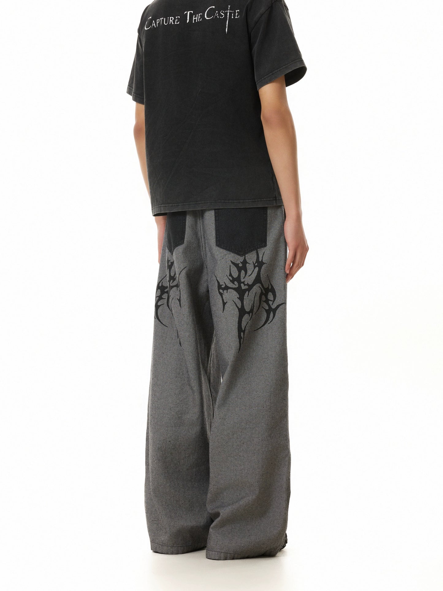 TJ10113 Baggy Grim Crest Trousers