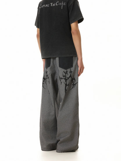 TJ10113 Baggy Grim Crest Trousers
