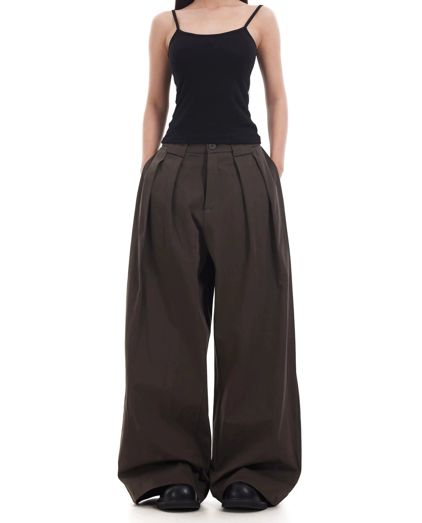 TJ10129 Looseleaf Double Pleated Scimitar Trousers