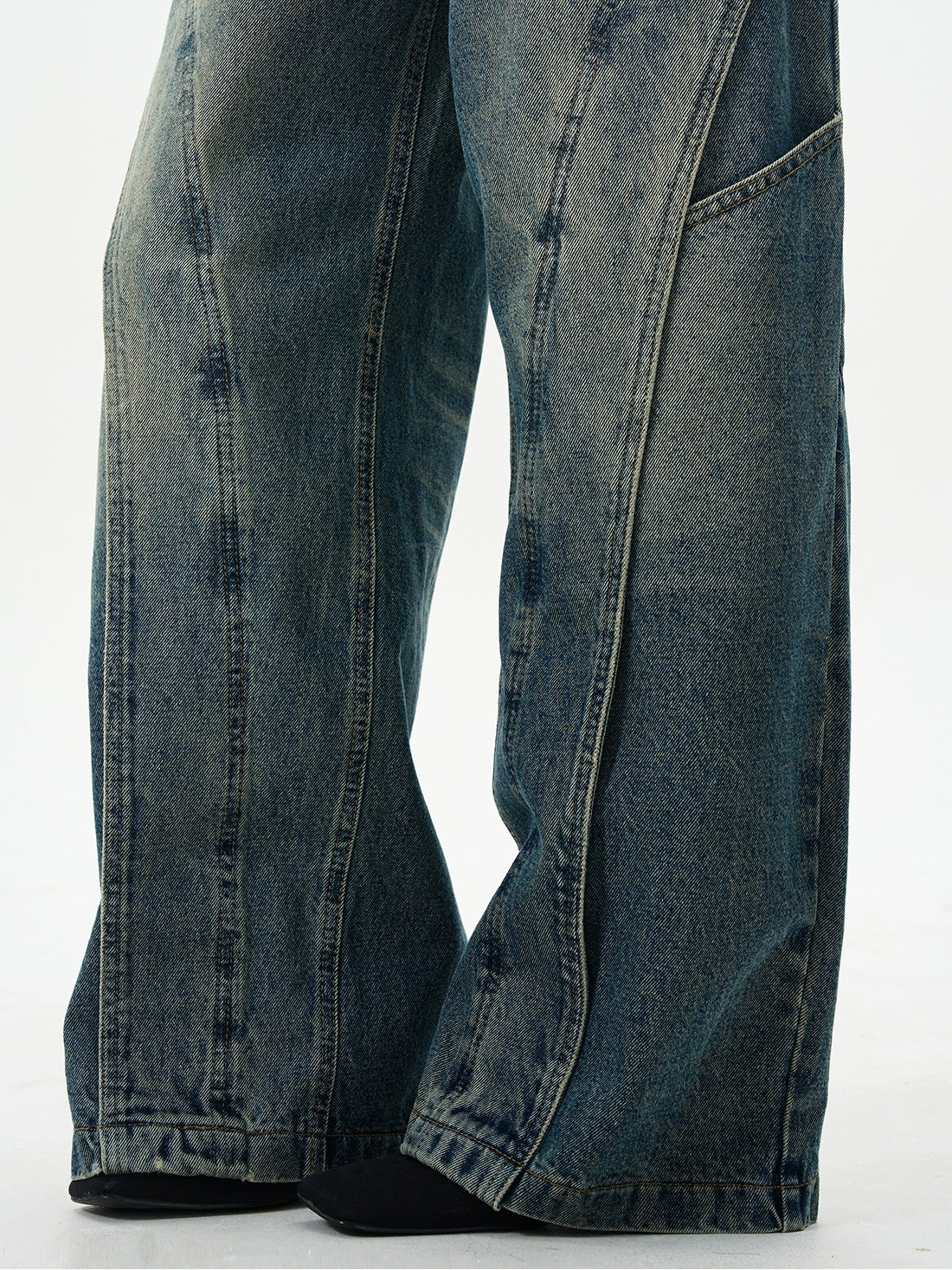 TJ10134 Baggy Deconstructed Jeans