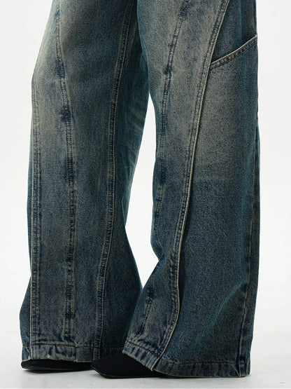 TJ10134 Baggy Deconstructed Jeans
