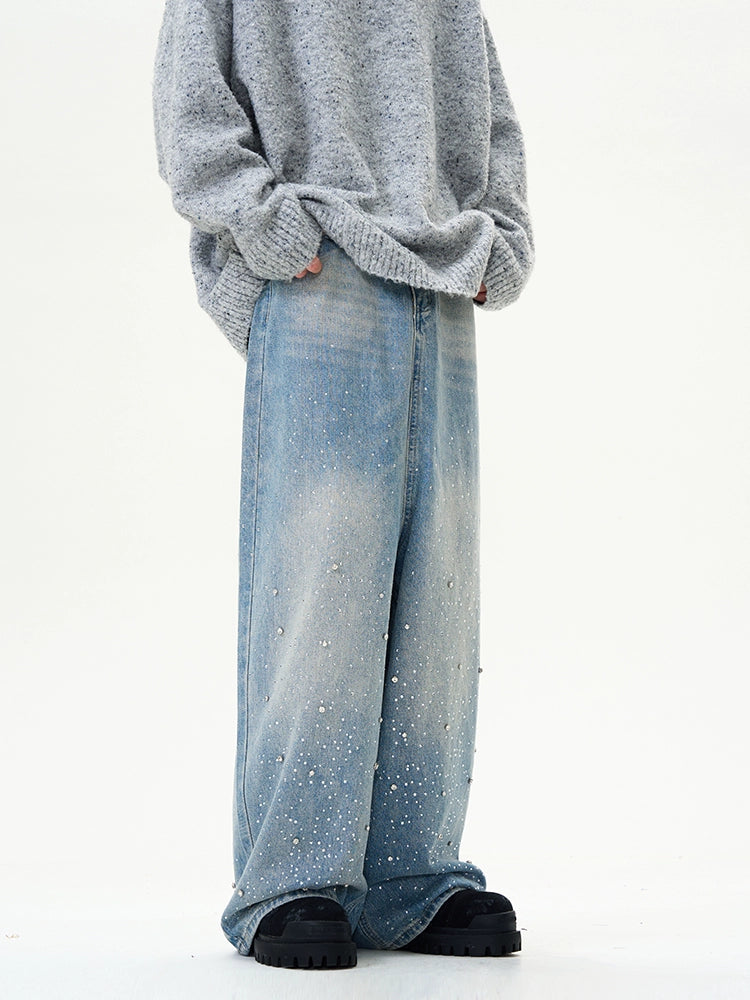 TJ10119 Diamond Wide-Leg Jeans