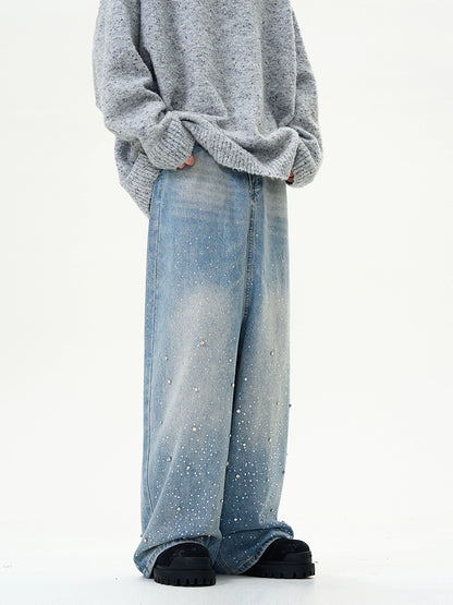 TJ10119 Diamond Wide-Leg Jeans