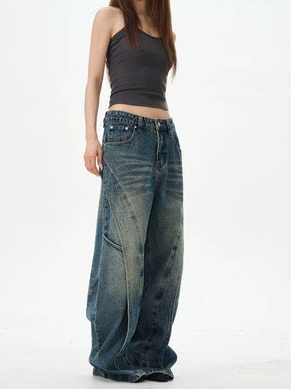TJ10134 Baggy Deconstructed Jeans