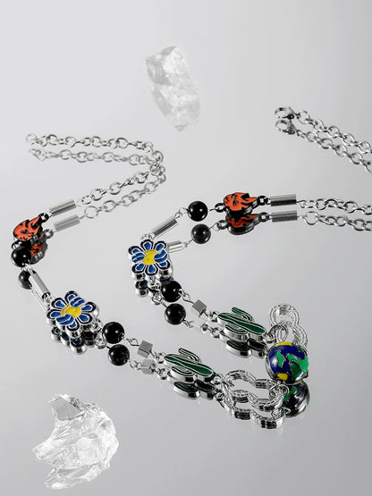 CN1013 Necklace/ Cactus Planet