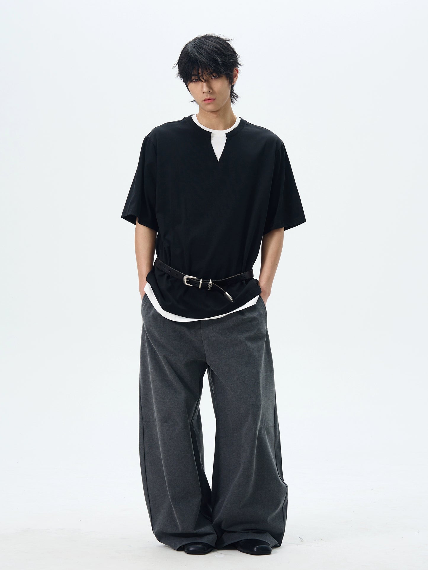 TJ10125 Pleated Scimitar Pants